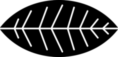 Leaf Of A Bush Craft Design Svg File, Free Vectors File